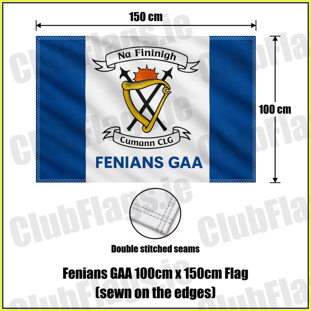 Fenians GAA 100cm x 150cm Flag (sewn on the edges) - ClubFlags.ie