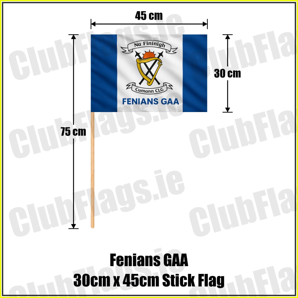 Fenians GAA 30cm x 45cm Stick Flag - ClubFlags.ie