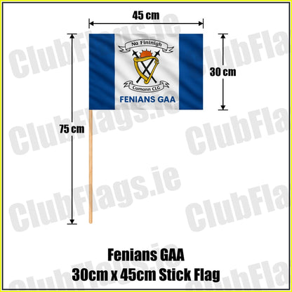 Fenians GAA 30cm x 45cm Stick Flag - ClubFlags.ie