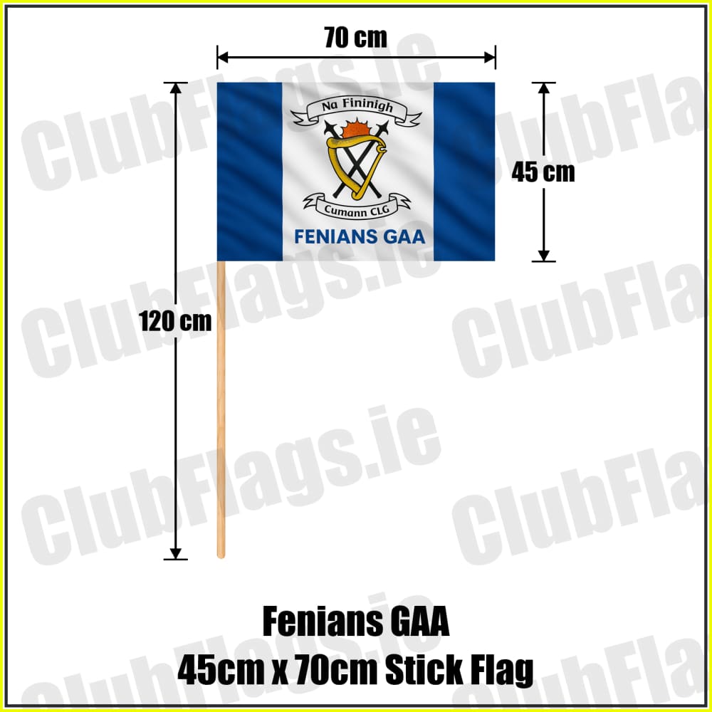Fenians GAA 45cm x 70cm Stick Flag - ClubFlags.ie
