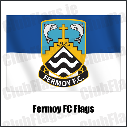 Fermoy FC Flags with the verified club crest and colours, Cork Football - ClubFlags.ie