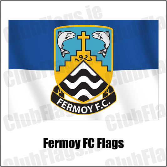 Fermoy FC Flags with the verified club crest and colours, Cork Football - ClubFlags.ie