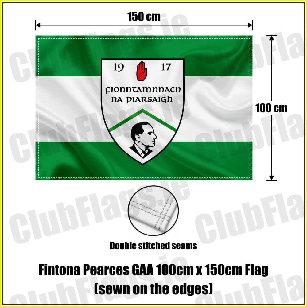 Fintona Pearces GAA 100cm x 150cm Flag (sewn on the edges) - ClubFlags.ie