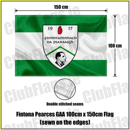 Fintona Pearces GAA 100cm x 150cm Flag (sewn on the edges) - ClubFlags.ie