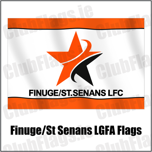 Finuge/St Senans LGFA Flags with the club crest and colours, Kerry GAA - ClubFlags.ie