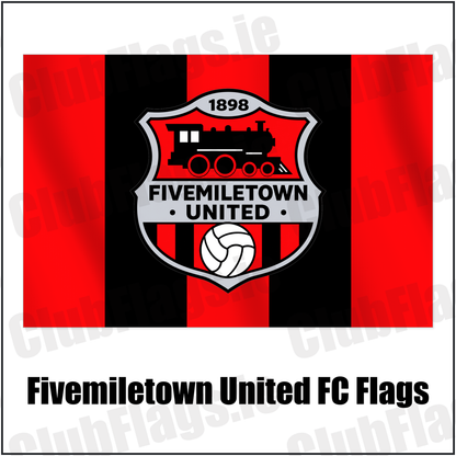 Fivemiletown United FC Flags with the club crest and colours, Tyrone Football - ClubFlags.ie