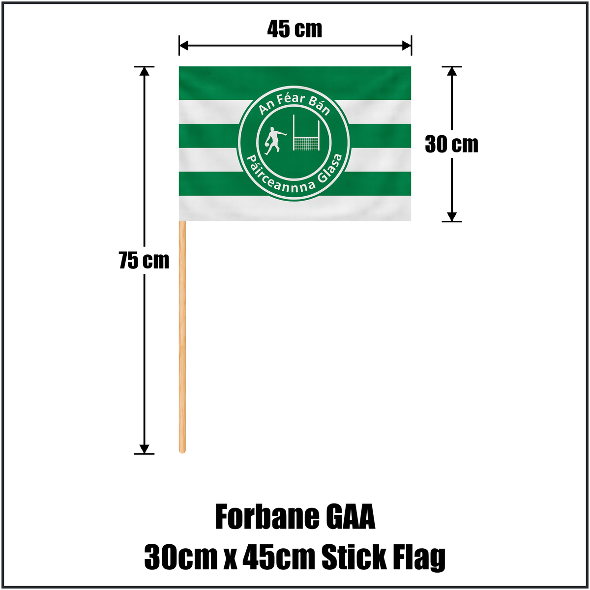Forbane GAA 30cm x 45cm Stick Flag - ClubFlags.ie