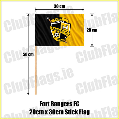 Fort Rangers FC 20cm x 30cm Stick Flag - ClubFlags.ie