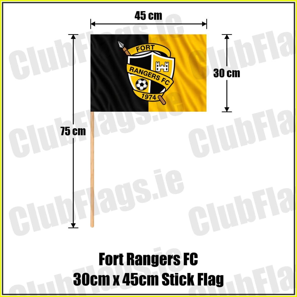 Fort Rangers FC 30cm x 45cm Stick Flag - ClubFlags.ie