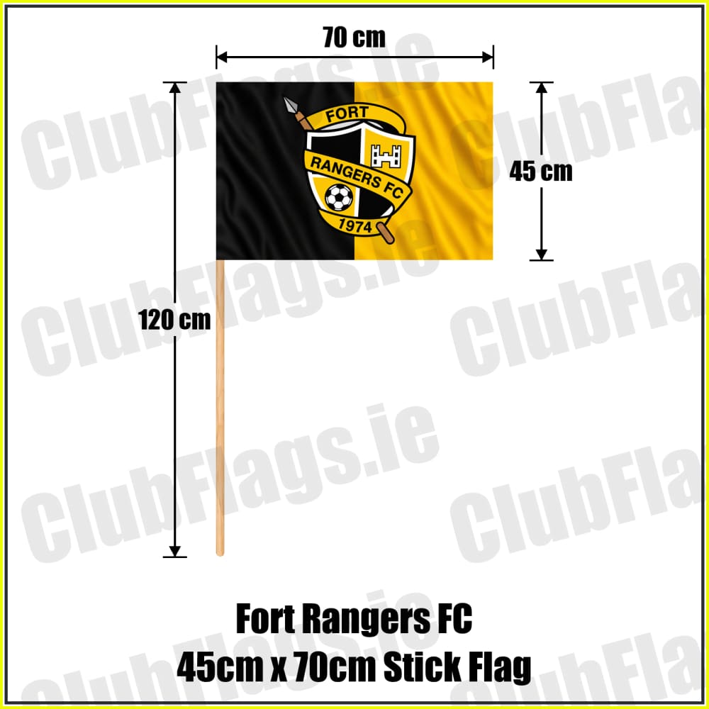 Fort Rangers FC 45cm x 70cm Stick Flag - ClubFlags.ie