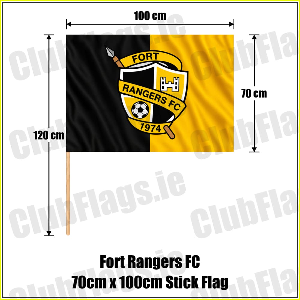 Fort Rangers FC 70cm x 100cm Stick Flag - ClubFlags.ie