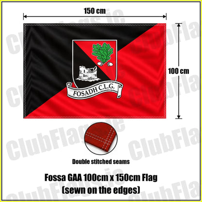 Fossa GAA 100cm x 150cm Flag (sewn on the edges) - ClubFlags.ie
