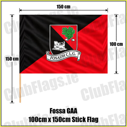 Fossa GAA 100cm x 150cm Stick Flag - ClubFlags.ie