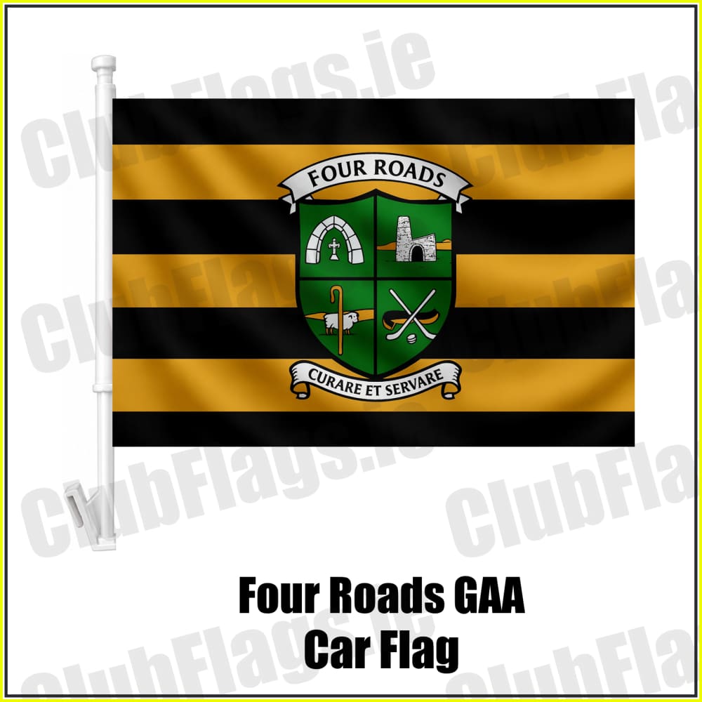 Four Roads GAA Car Flag - ClubFlags.ie