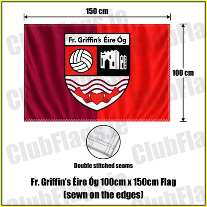 Fr. Griffin’s Éire Óg 100cm x 150cm Flag (sewn on the edges) - ClubFlags.ie
