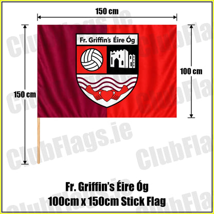 Fr. Griffin’s Éire Óg 100cm x 150cm Stick Flag - ClubFlags.ie