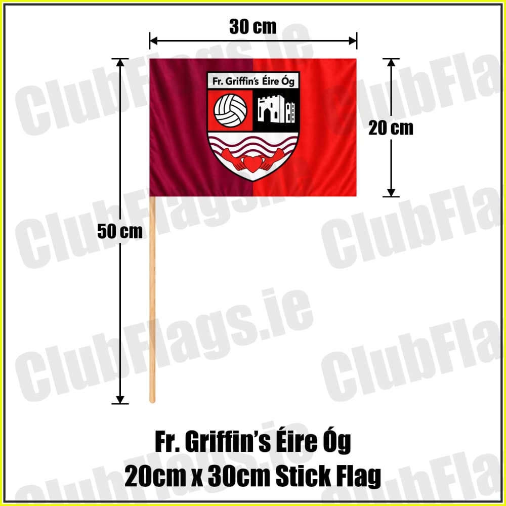 Fr. Griffin’s Éire Óg 20cm x 30cm Stick Flag - ClubFlags.ie
