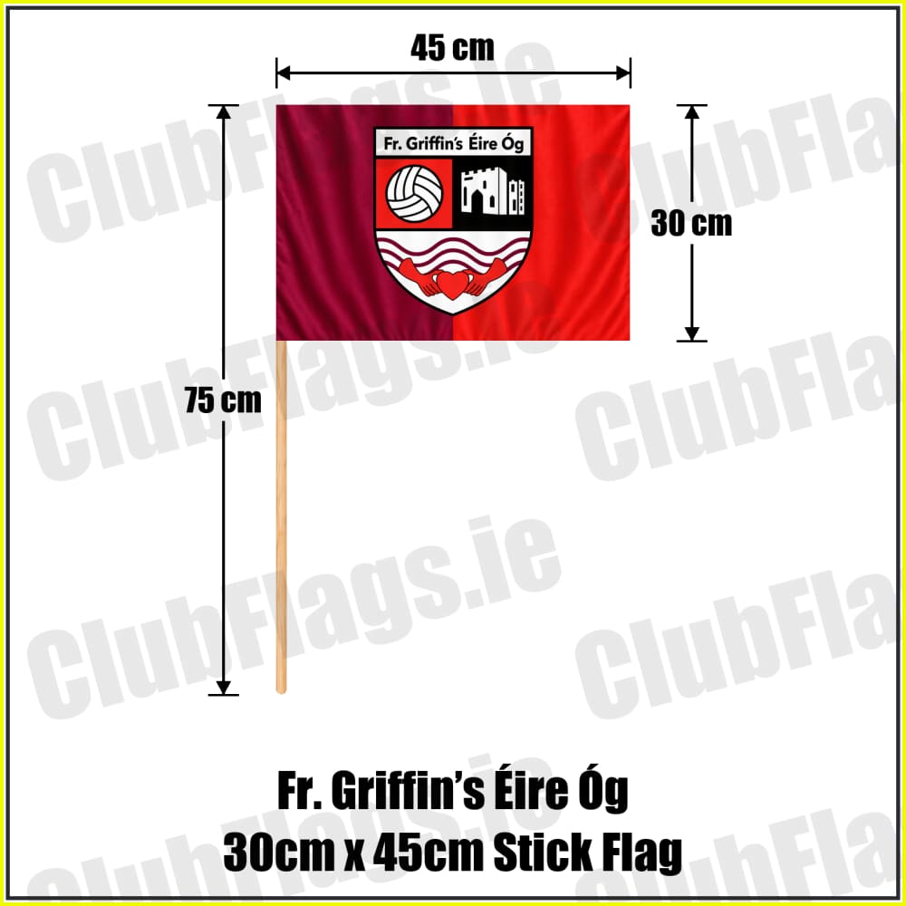 Fr. Griffin’s Éire Óg 30cm x 45cm Stick Flag - ClubFlags.ie