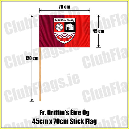 Fr. Griffin’s Éire Óg 45cm x 70cm Stick Flag - ClubFlags.ie