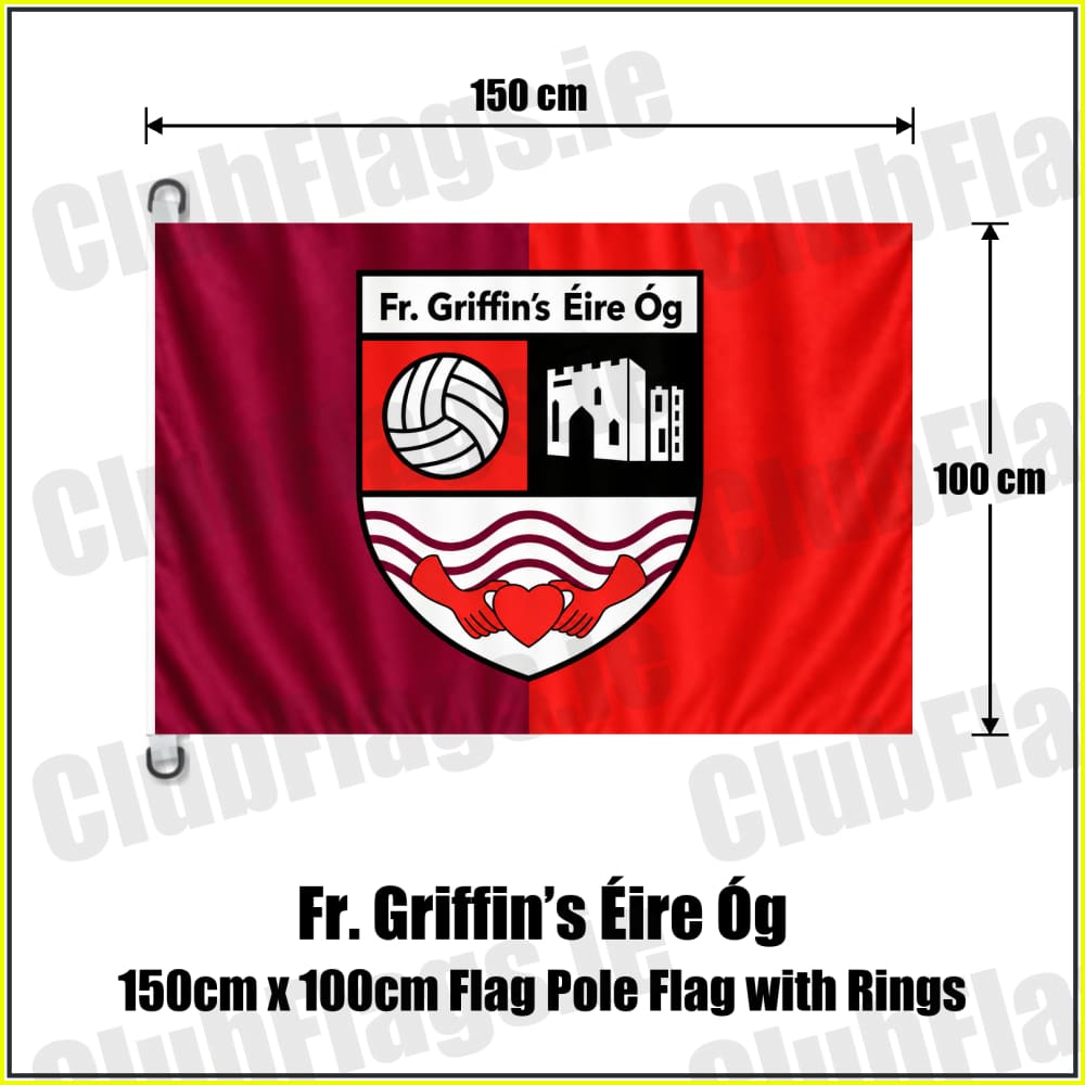 Fr. Griffin’s Éire Óg 150cm x 100cm Flag Pole Flag with Rings - ClubFlags.ie