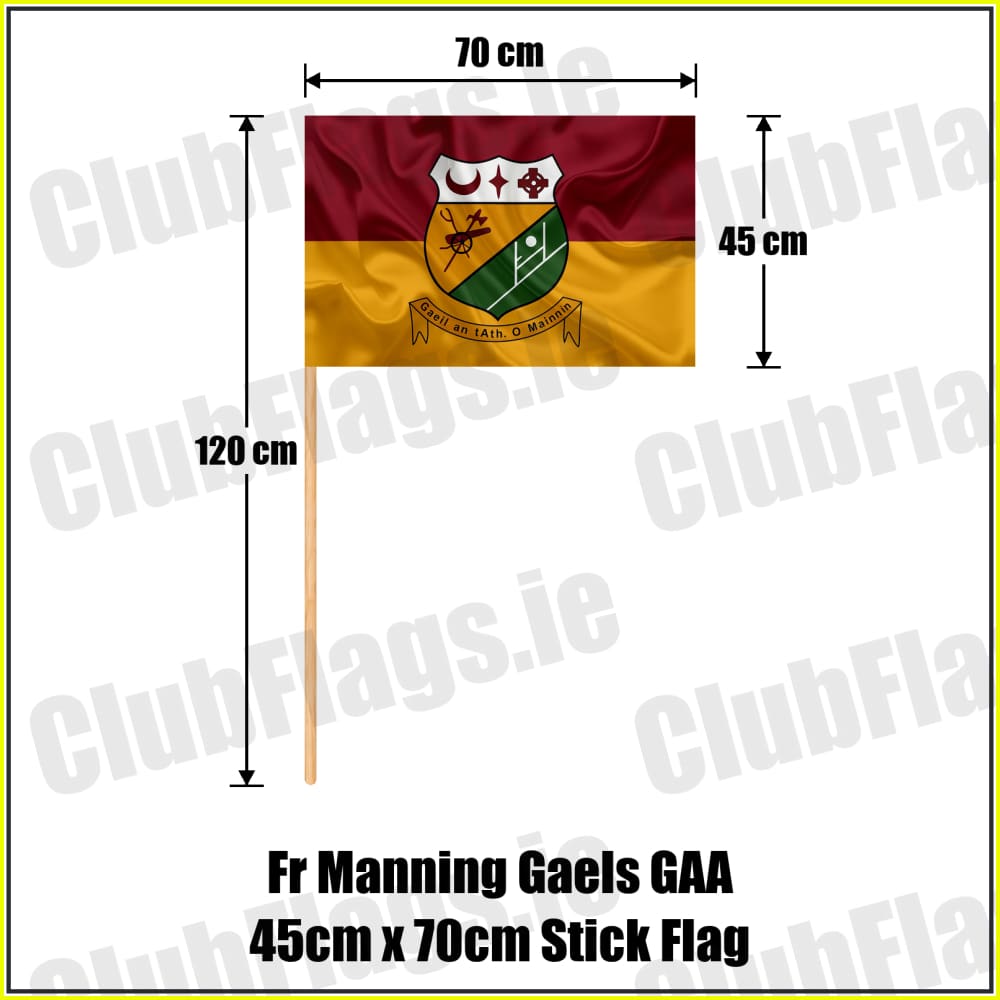 Fr Manning Gaels GAA 45cm x 70cm Stick Flag - ClubFlags.ie