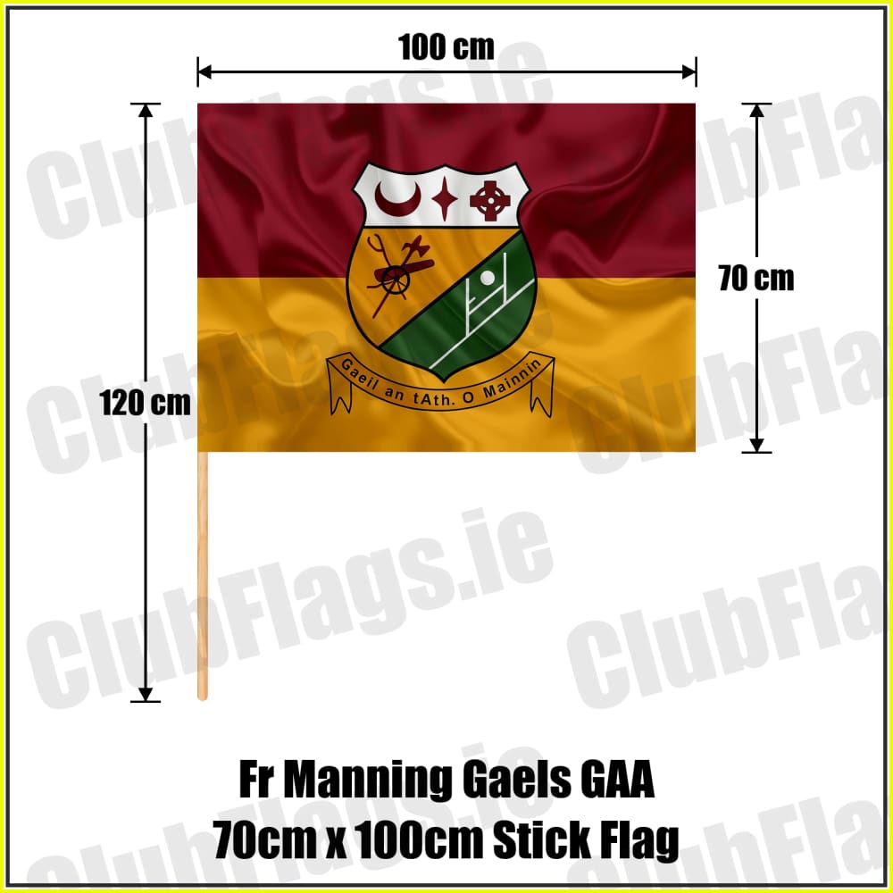 Fr Manning Gaels GAA 70cm x 100cm Stick Flag - ClubFlags.ie