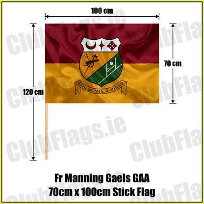 Fr Manning Gaels GAA 70cm x 100cm Stick Flag - ClubFlags.ie
