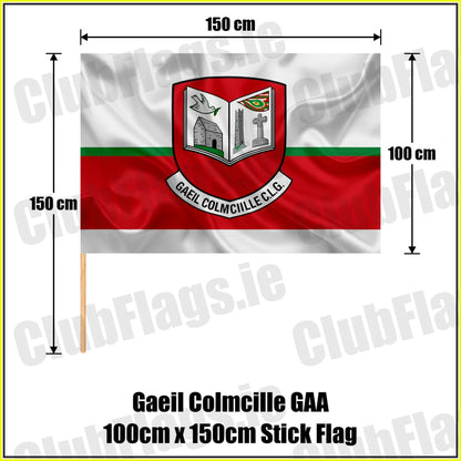 Gaeil Colmcille GAA 100cm x 150cm Stick Flag - ClubFlags.ie