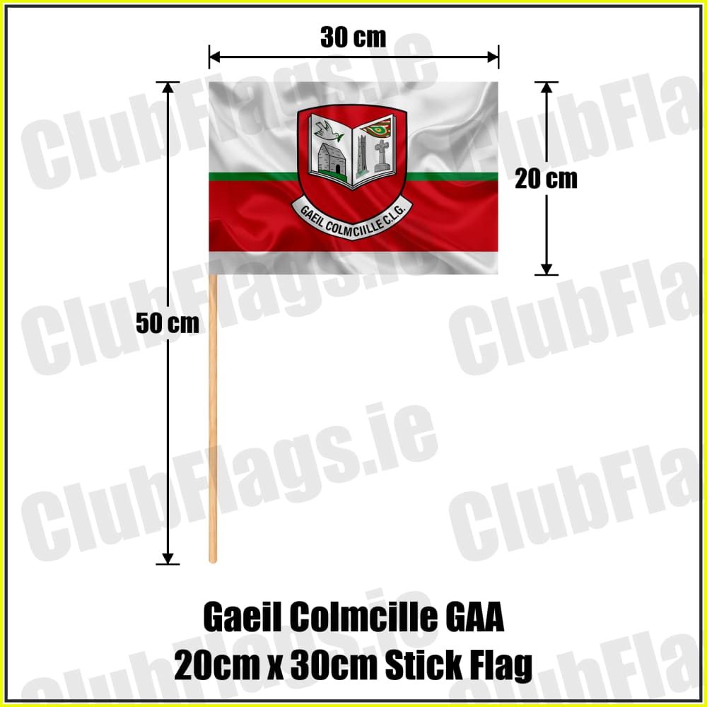 Gaeil Colmcille GAA 20cm x 30cm Stick Flag - ClubFlags.ie