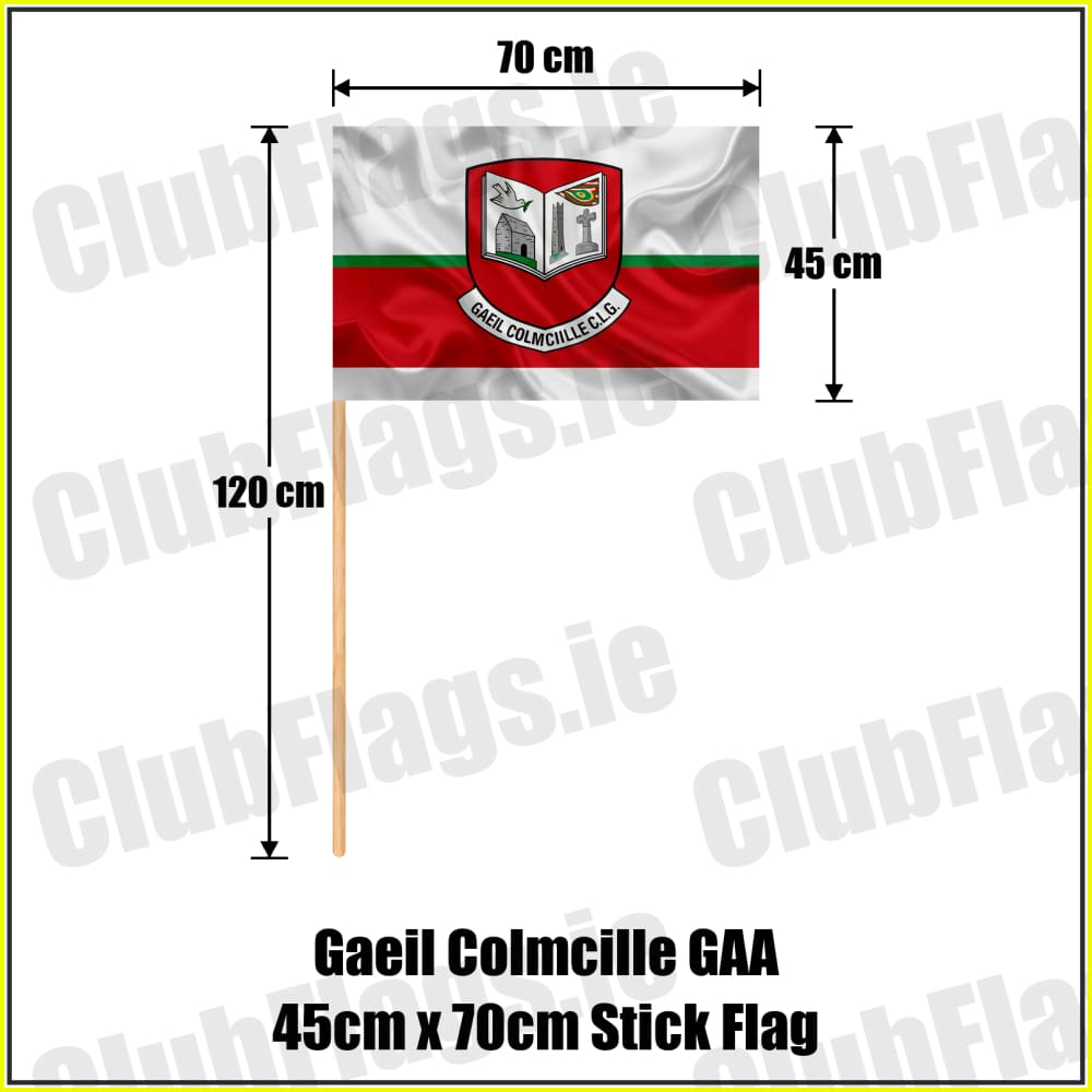 Gaeil Colmcille GAA 45cm x 70cm Stick Flag - ClubFlags.ie