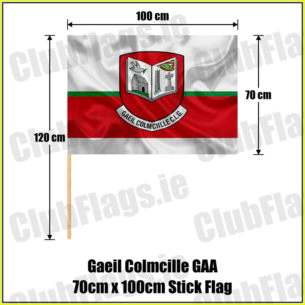 Gaeil Colmcille GAA 70cm x 100cm Stick Flag - ClubFlags.ie