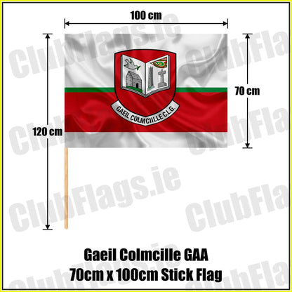 Gaeil Colmcille GAA 70cm x 100cm Stick Flag - ClubFlags.ie