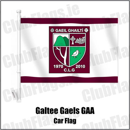 Galtee Gaels GAA Car Flag with the club crest and colours, Limerick GAA - ClubFlags.ie