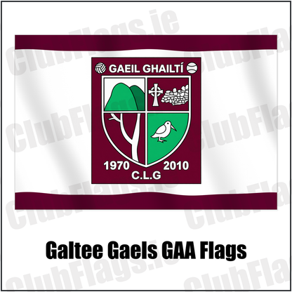Galtee Gaels GAA Flags with the club crest and colours, Limerick GAA - ClubFlags.ie