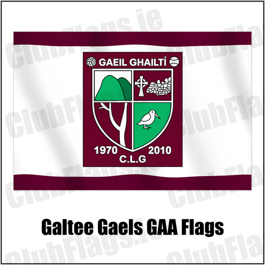 Galtee Gaels GAA Flags with the club crest and colours, Limerick GAA - ClubFlags.ie
