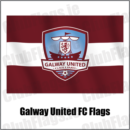 Galway United FC Flags with the verified club crest and colours, Galway Football - ClubFlags.ie