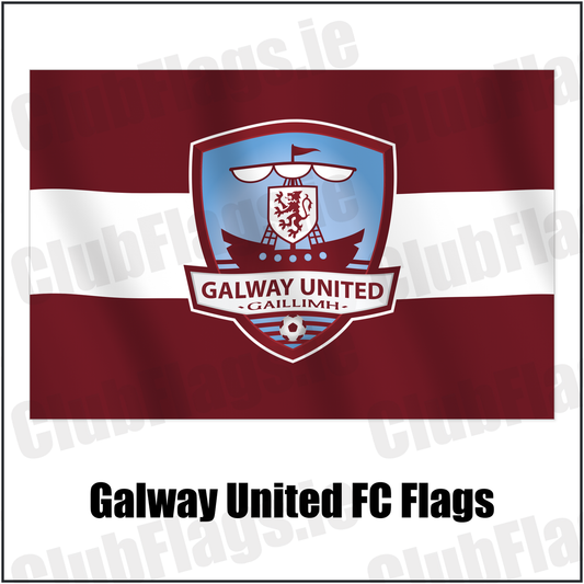 Galway United FC Flags with the verified club crest and colours, Galway Football - ClubFlags.ie