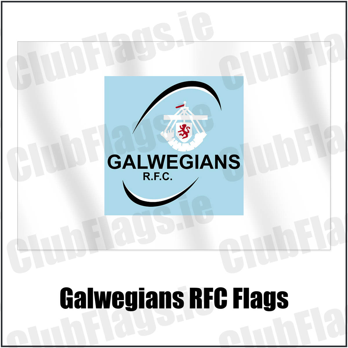 Galwegians RFC Flags with the club crest and colours, Galway Rugby - ClubFlags.ie