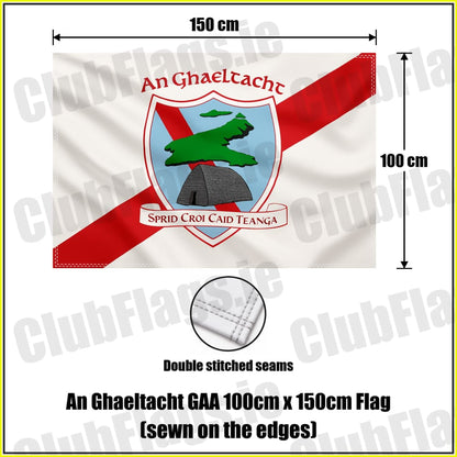 An Ghaeltacht GAA 100cm x 150cm Flag (sewn on the edges) - ClubFlags.ie