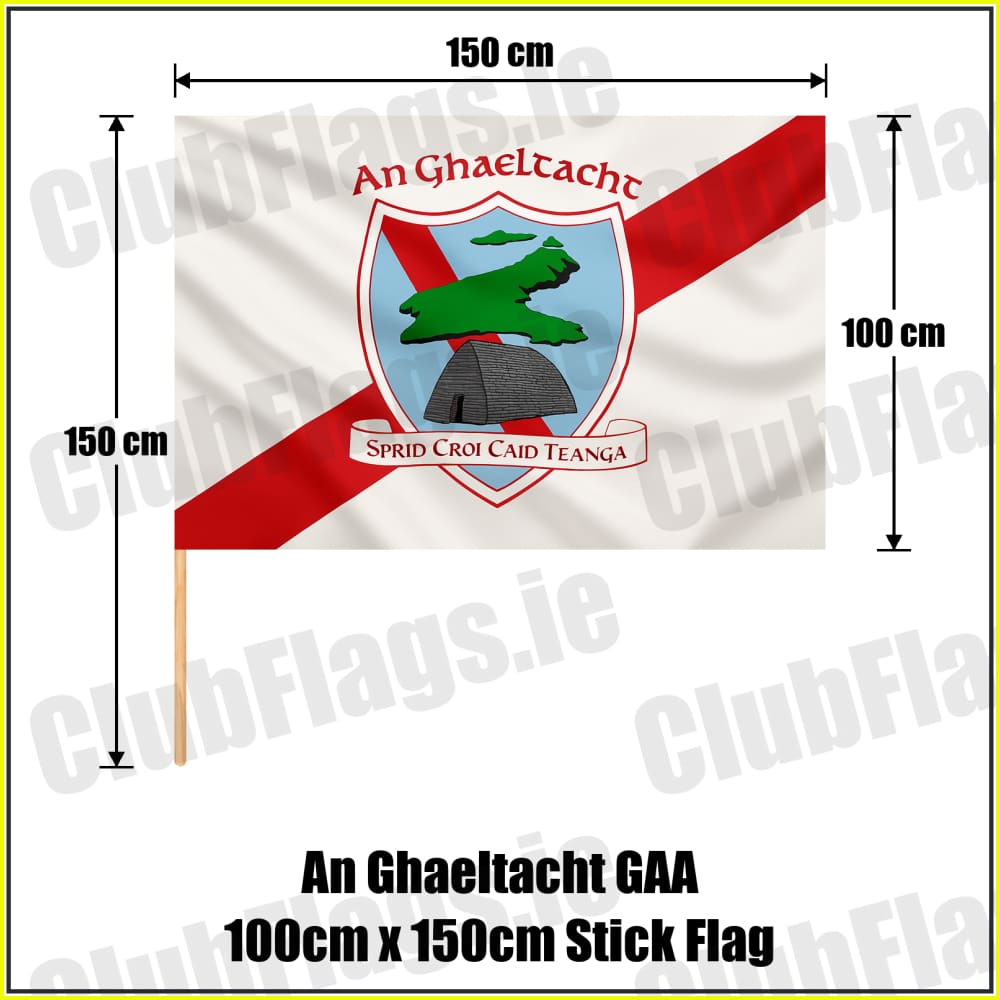 An Ghaeltacht GAA 100cm x 150cm Stick Flag - ClubFlags.ie