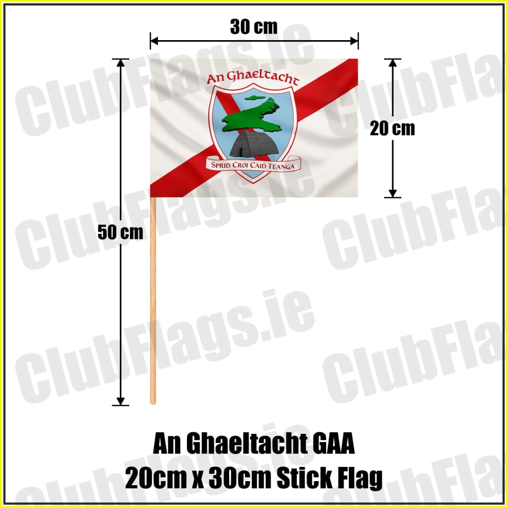 An Ghaeltacht GAA 20cm x 30cm Stick Flag - ClubFlags.ie