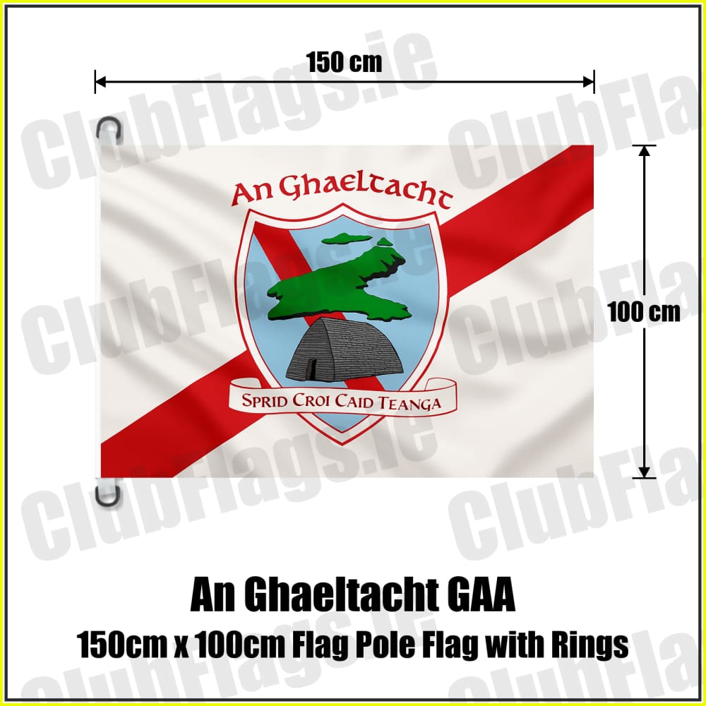 An Ghaeltacht GAA 150cm x 100cm Flag Pole Flag with Rings - ClubFlags.ie