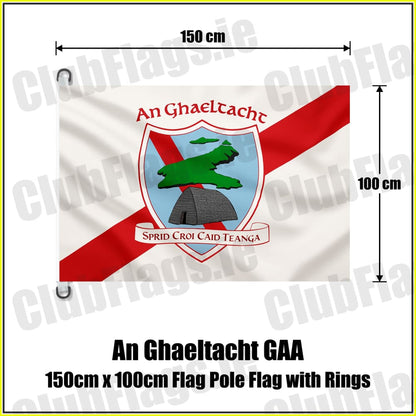 An Ghaeltacht GAA 150cm x 100cm Flag Pole Flag with Rings - ClubFlags.ie