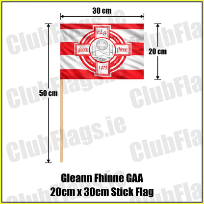 Gleann Fhinne GAA 20cm x 30cm Stick Flag - ClubFlags.ie