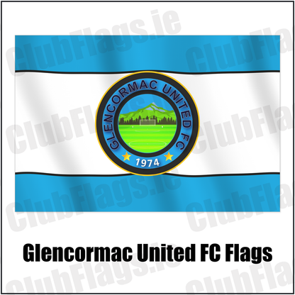 Glencormac United FC Flags with the club crest and colours, Wicklow Football - ClubFlags.ie