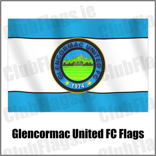 Glencormac United FC Flags with the club crest and colours, Wicklow Football - ClubFlags.ie