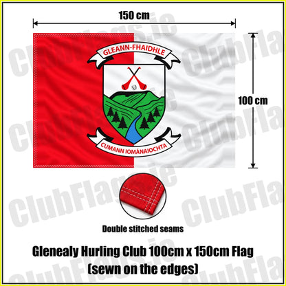 Glenealy Hurling Club 100cm x 150cm Flag (sewn on the edges) - ClubFlags.ie