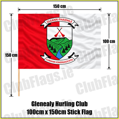 Glenealy Hurling Club 100cm x 150cm Stick Flag - ClubFlags.ie