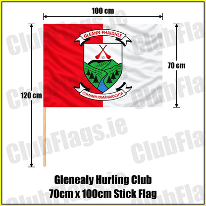 Glenealy Hurling Club 70cm x 100cm Stick Flag - ClubFlags.ie