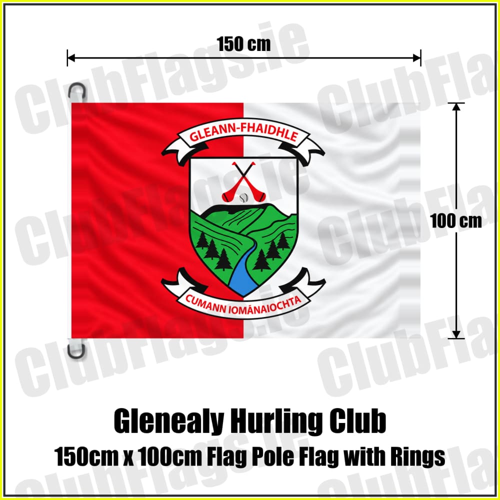 Glenealy Hurling Club 150cm x 100cm Flag Pole Flag with Rings - ClubFlags.ie
